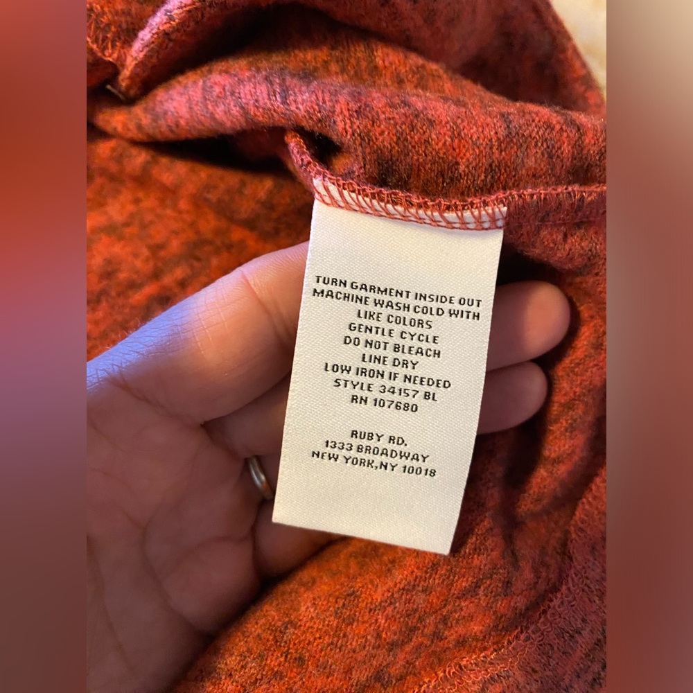 Ruby Rd. Women's Cozy Button Overlay Top small - Picture 9 of 11